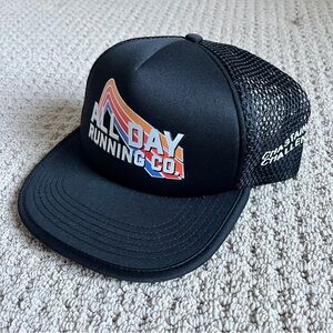 All Day Running Co. Black Trucker Hat
